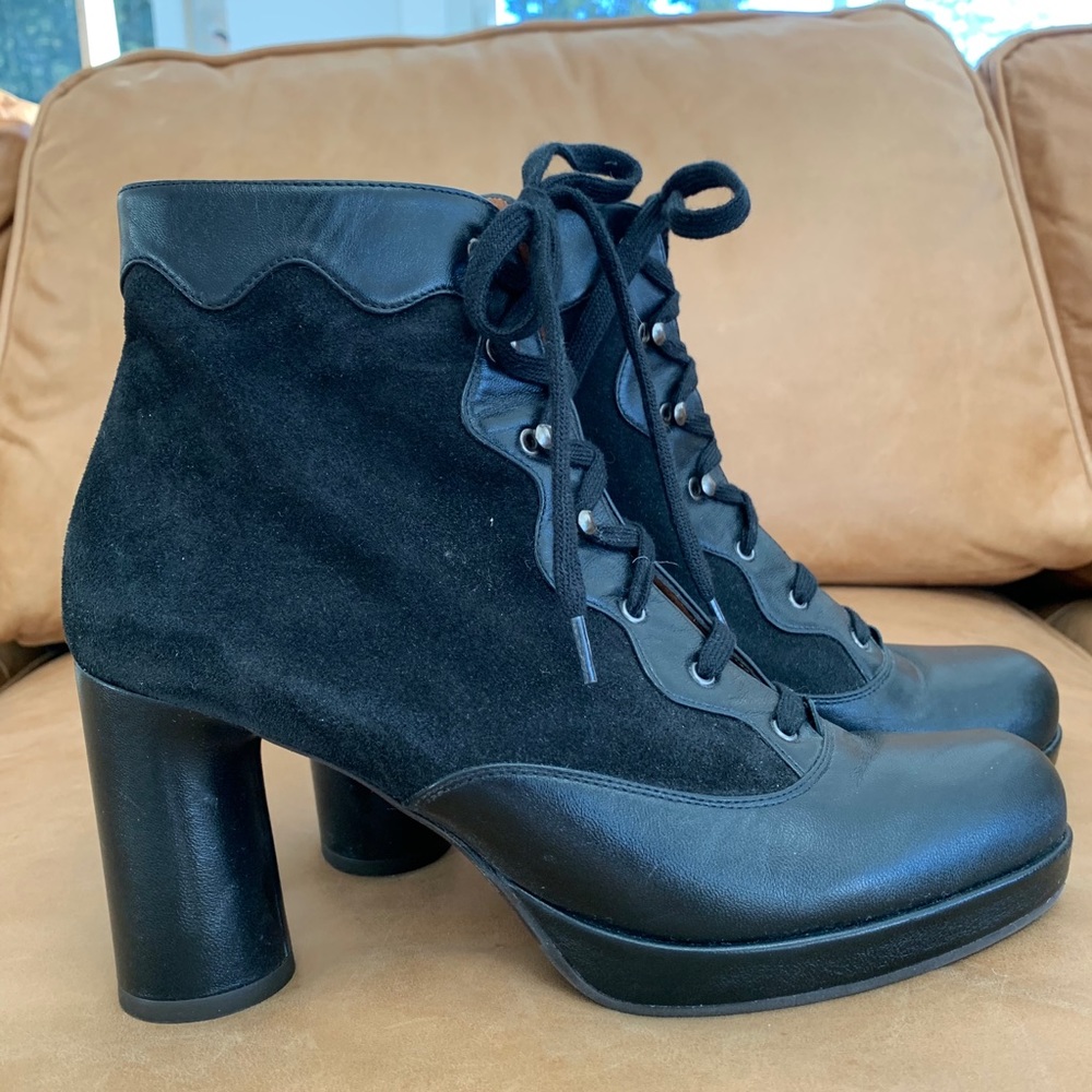 Chie Mihara lace up suede leather boot - 40